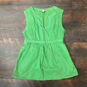 Banana Republic Green Sleeveless Blouse Size 2